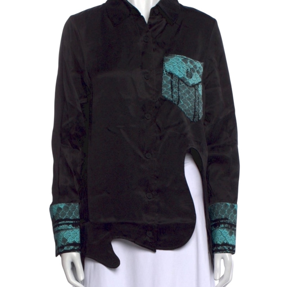 PH5 Brand New with Tags Black and Teal Button Down Shirt